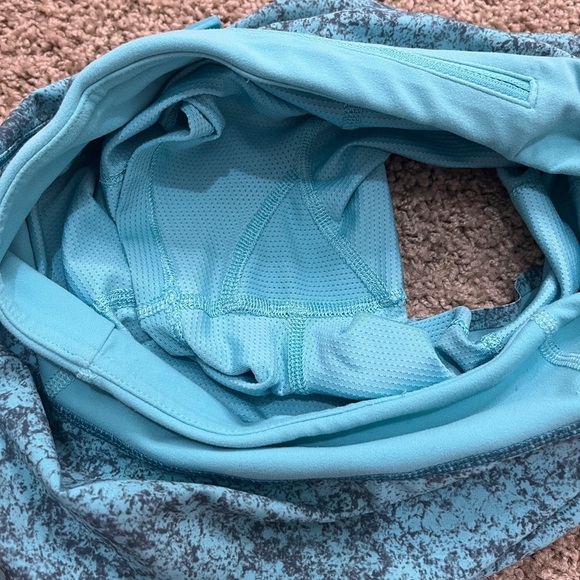 Athleta Girl Run the World Skort, Size M 8-10, in Pebbles Texture Gulf Teal Blue - Picture 8 of 14